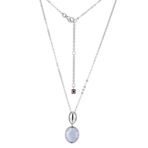 ELLE BLUE AGATE NECKLACE Dondero's Jewelry Vineland, NJ