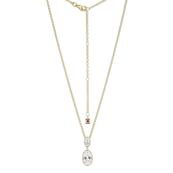 ELLE OVAL CZ DROP NECKLACE Dondero's Jewelry Vineland, NJ