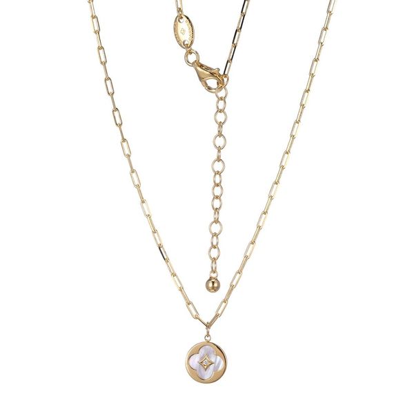 CHARLES GARNIER MOTHER of PEARL DISC NECKLACE Dondero's Jewelry Vineland, NJ