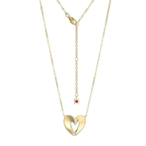 ELLE RIBBON HEART NECKLACE Dondero's Jewelry Vineland, NJ