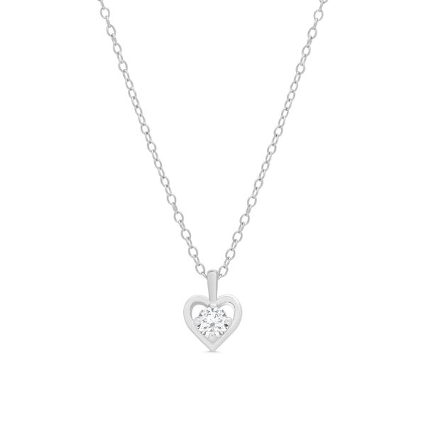 CZ HEART PENDANT IN STERLING SILVER Dondero's Jewelry Vineland, NJ