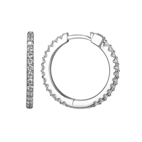ELLE CUBIC ZIRCONIA HOOP EARRINGS Dondero's Jewelry Vineland, NJ