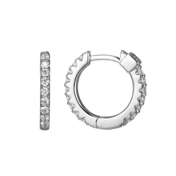 ELLE CUBIC ZIRCONIA HOOP EARRINGS Dondero's Jewelry Vineland, NJ