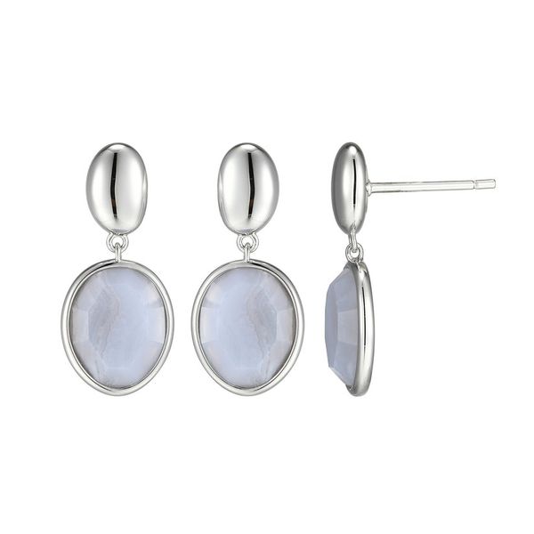 ELLE BLUE AGATE EARRINGS Dondero's Jewelry Vineland, NJ