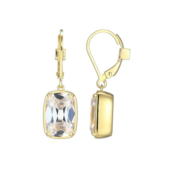 ELLE CUSHION CUBIC ZIRCONIA DANGLE EARRINGS Dondero's Jewelry Vineland, NJ