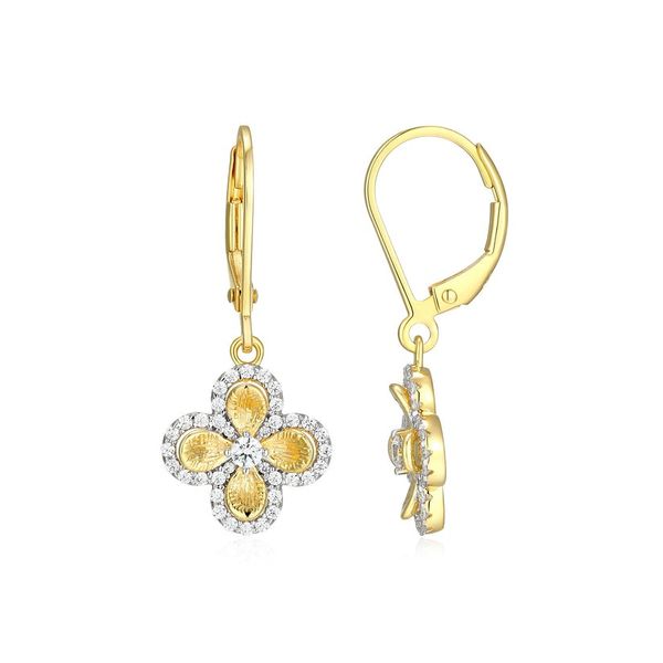 CHARLES GARNIER FLOWER CLOVER EARRINGS Dondero's Jewelry Vineland, NJ