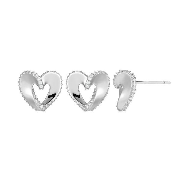 ELLE RIBBON HEART EARRINGS Dondero's Jewelry Vineland, NJ