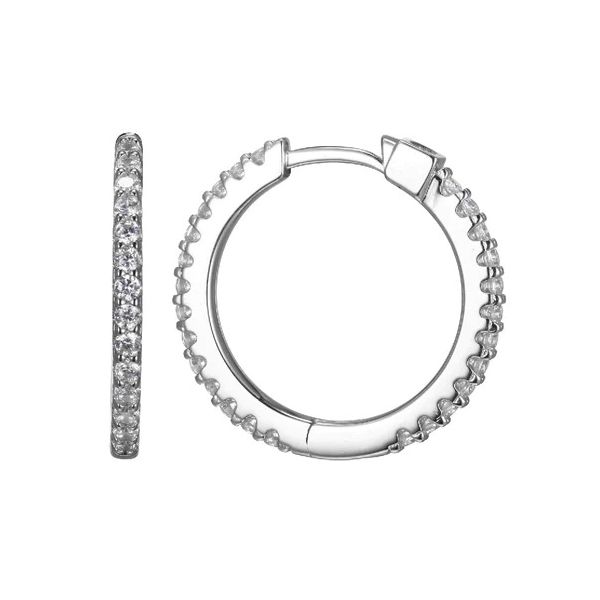 ELLE CUBIC ZIRCONIA HOOP EARRINGS Dondero's Jewelry Vineland, NJ