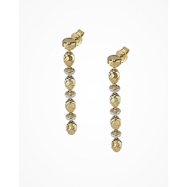 Desmos Two tone Sterling Silver Saturno Dangle Earrings Dondero's Jewelry Vineland, NJ