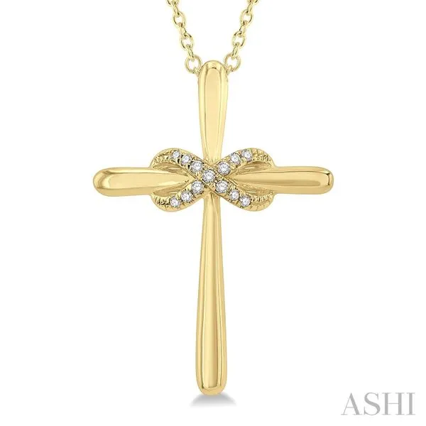 DIAMOND INFINITY SYMBOL CROSS PENDANT/NECKLACE Dondero's Jewelry Vineland, NJ