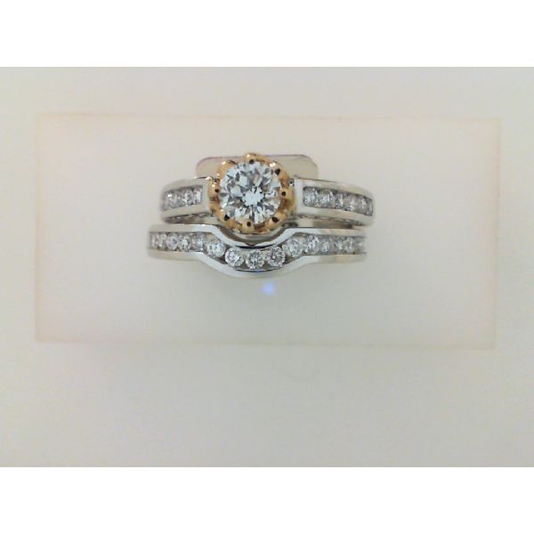 14kt Two Tone 1ct Diamond Engagement Ring Set Image 2 Don's Jewelry & Design Washington, IA