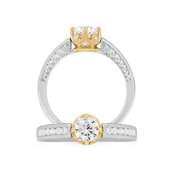 14kt Two Tone 1ct Diamond Engagement Ring Set Don's Jewelry & Design Washington, IA