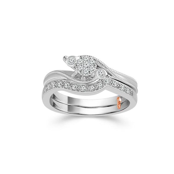 10kt White Gold Diamond Engagement & Wedding Ring Set Don's Jewelry & Design Washington, IA