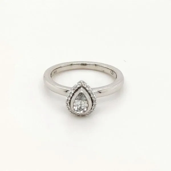 10kt White Gold Pear Diamond Engagement Ring Image 2 Don's Jewelry & Design Washington, IA