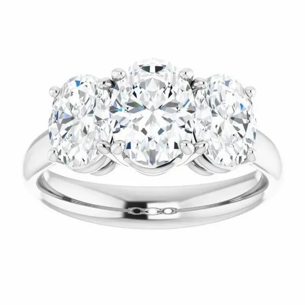 14kt White Gold Lab Grown Oval Diamond Engagement Ring Don's Jewelry & Design Washington, IA