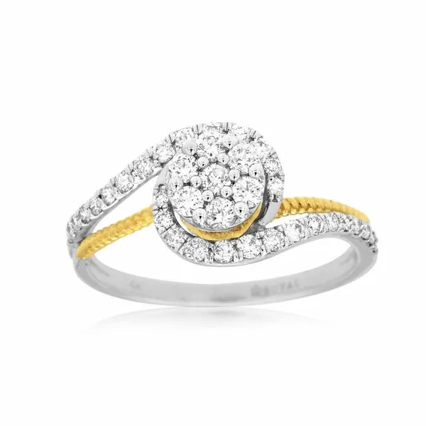 14kt Two Tone Diamond Engagement Ring Don's Jewelry & Design Washington, IA