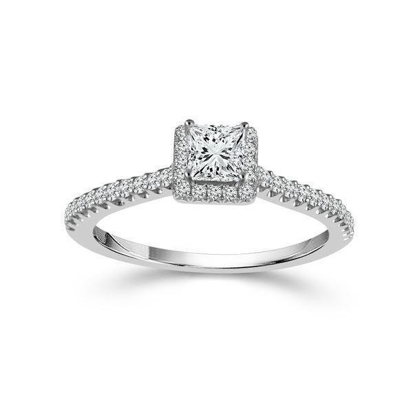 14kt White Gold Princess Cut Diamond Engagement Ring Don's Jewelry & Design Washington, IA