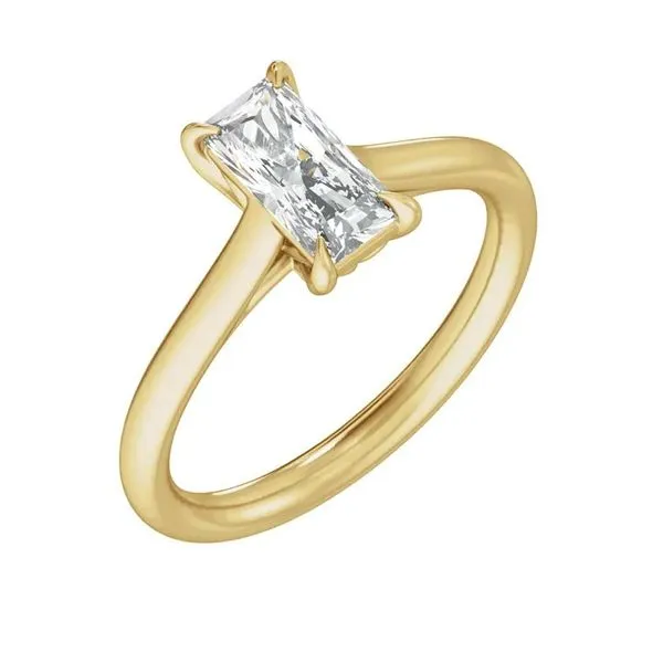 Gold 2ct Lab Grown Radiant Cut Diamond Engagement Ring Don's Jewelry & Design Washington, IA