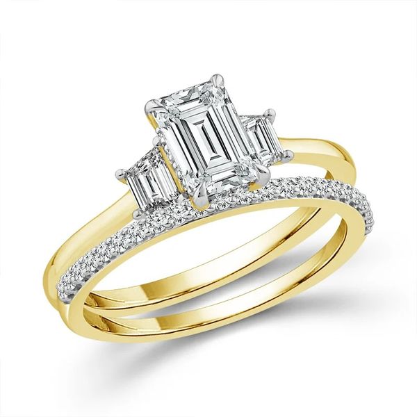 10kt Yellow Gold Lab Grown Diamond Engagement Set Don's Jewelry & Design Washington, IA
