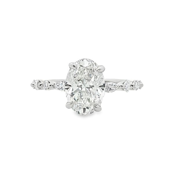 14kt White Gold Lab Grown Oval Diamond Engagement Ring Don's Jewelry & Design Washington, IA