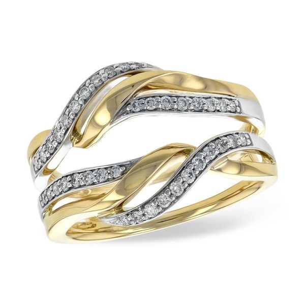 14kt Yellow & White Gold Diamond Ring Guard Don's Jewelry & Design Washington, IA