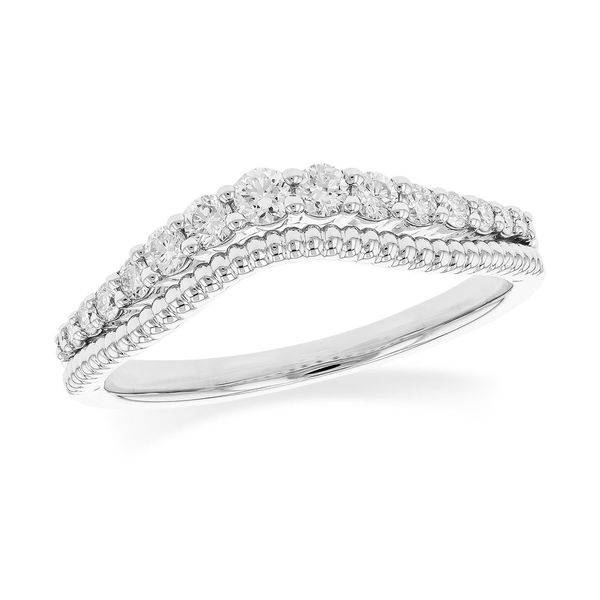 14kt White Gold Curved Diamond Ring Don's Jewelry & Design Washington, IA