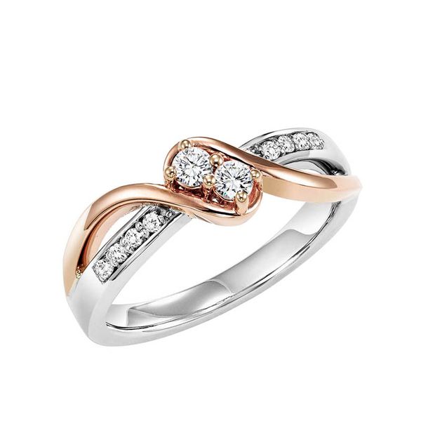 14kt White & Rose Gold Diamond Anniversary Ring Don's Jewelry & Design Washington, IA