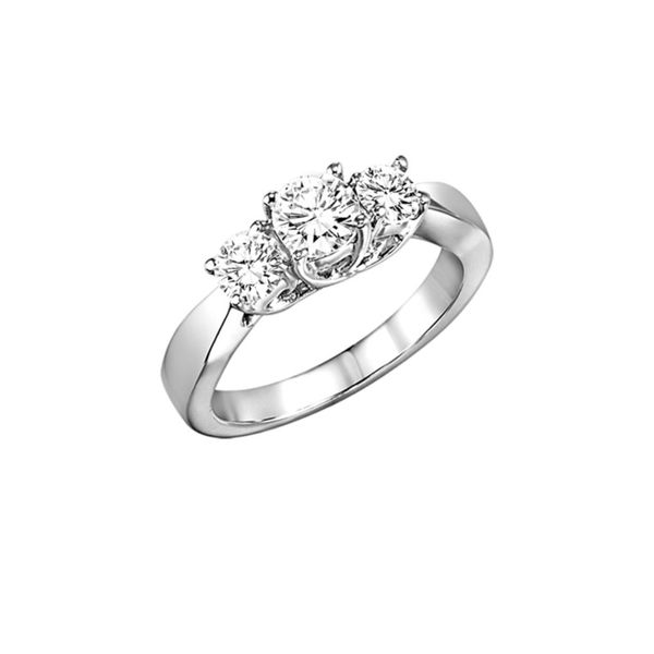 14kt White Gold Three Stone Diamond Ring Don's Jewelry & Design Washington, IA