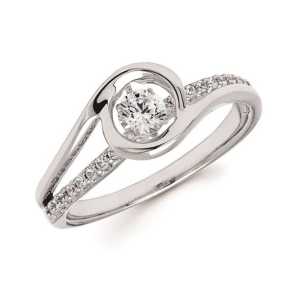14kt White Gold Rhythm of Love Diamond Ring Don's Jewelry & Design Washington, IA