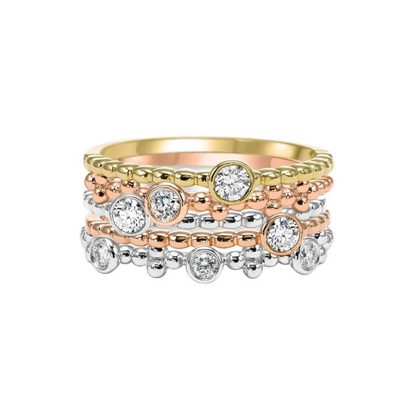 14kt Tri-Color Diamond Stackable Ring Don's Jewelry & Design Washington, IA