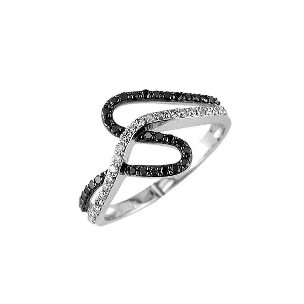 14kt White Gold Black and White Diamond Ring Don's Jewelry & Design Washington, IA
