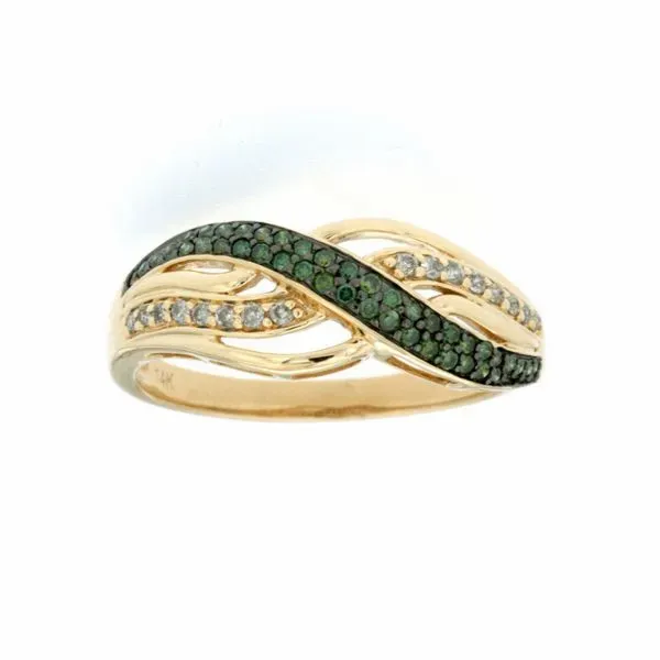 14kt Yellow Gold Green Diamond Ring Don's Jewelry & Design Washington, IA