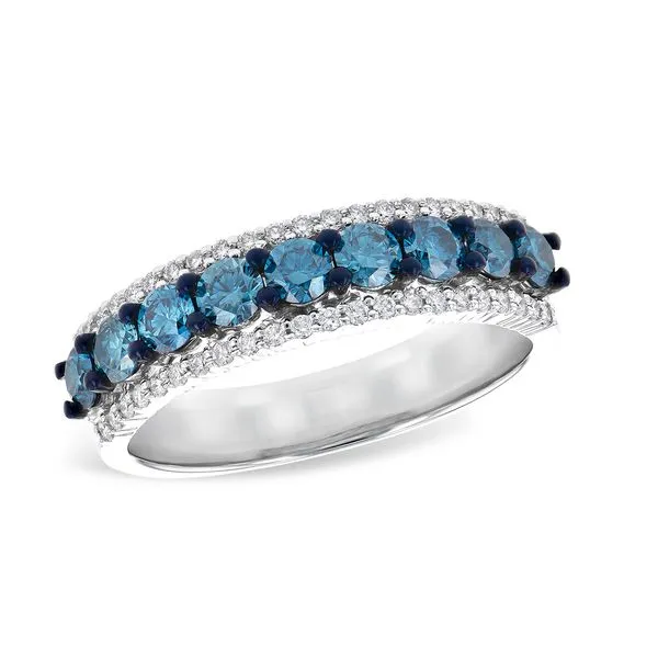 14kt White Gold Blue Diamond Ring Don's Jewelry & Design Washington, IA
