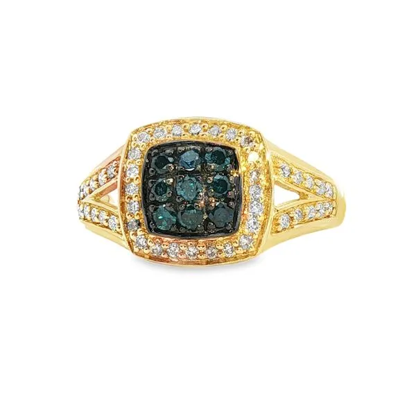 14kt Gold Fancy Blue Diamond Ring