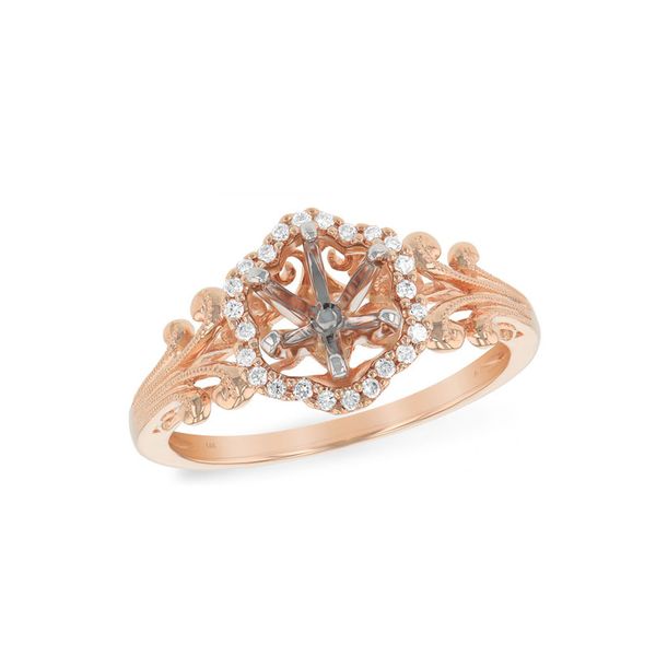 14kt Rose Gold Diamond Semi-Mount Engagement Ring Don's Jewelry & Design Washington, IA