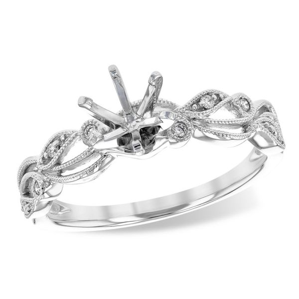 14kt White Gold Diamond Engagement Semi-Mount Ring Don's Jewelry & Design Washington, IA