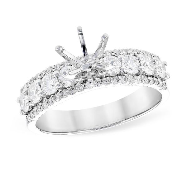 14kt White Gold Semi-Mount Engagement Ring Don's Jewelry & Design Washington, IA