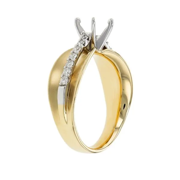 14kt Yellow Gold Semi-Mount Engagement Ring Image 2 Don's Jewelry & Design Washington, IA