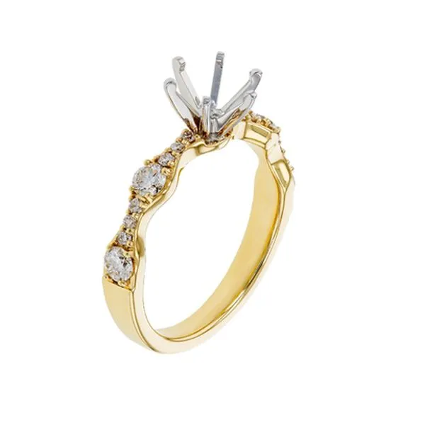 14kt Yellow Gold Semi-Mount Engagement Ring Image 2 Don's Jewelry & Design Washington, IA
