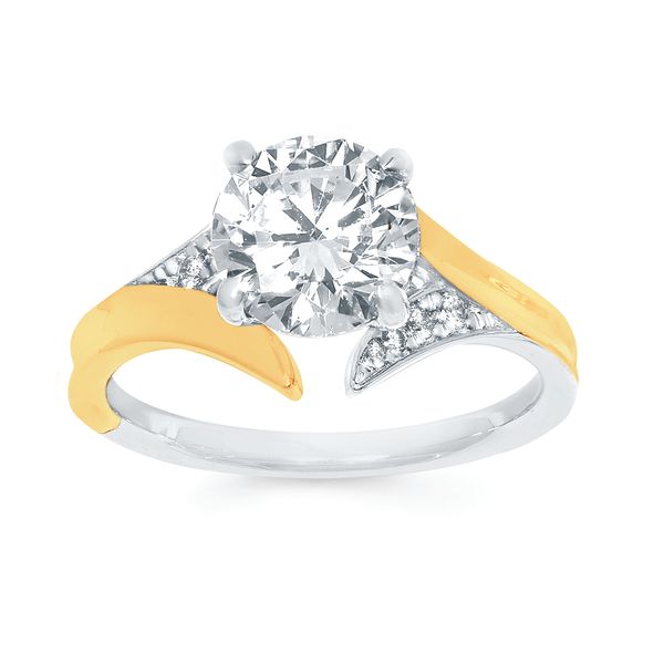 14kt Two Tone Semi-Mount Ring Don's Jewelry & Design Washington, IA
