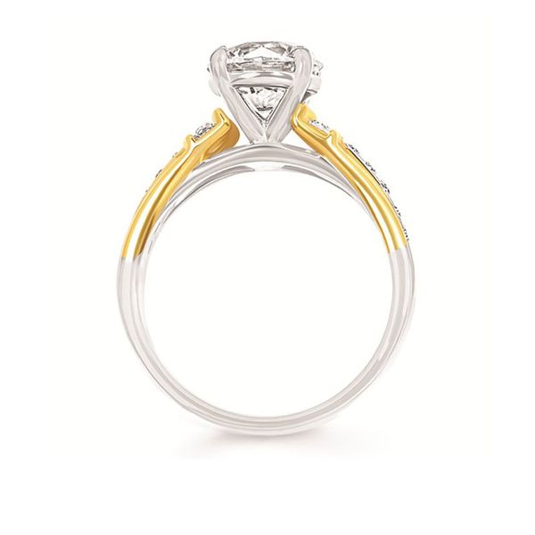14kt Two Tone Diamond Semi-Mount Ring Image 2 Don's Jewelry & Design Washington, IA