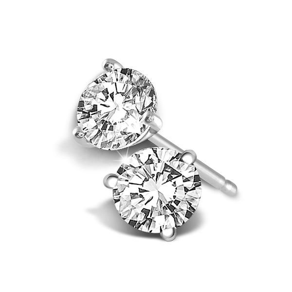 14kt White Gold 1ct Diamond Stud Earrings  Don's Jewelry & Design Washington, IA