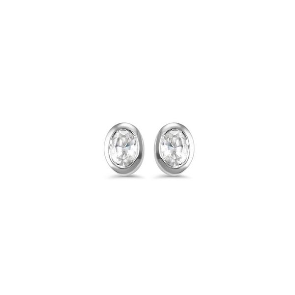 14kt White Gold Oval Diamond Stud Earrings Don's Jewelry & Design Washington, IA