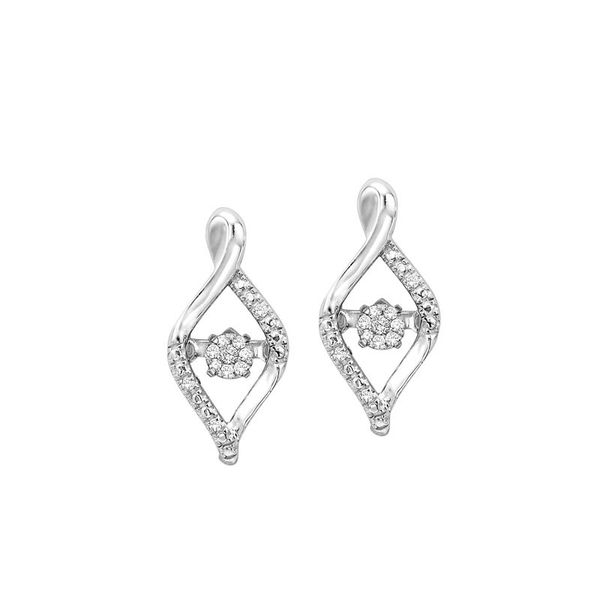 Sterling Silver Rhythm of Love Diamond Earrings Don's Jewelry & Design Washington, IA