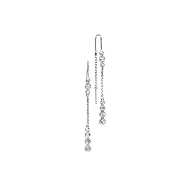 14kt White Gold Diamond Threader Earrings Don's Jewelry & Design Washington, IA