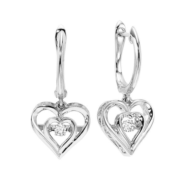 Sterling Silver Rhythm of Love Diamond Earrings Don's Jewelry & Design Washington, IA