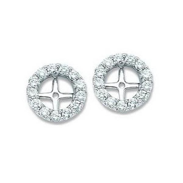 14kt White Gold Diamond Earring Jackets Don's Jewelry & Design Washington, IA