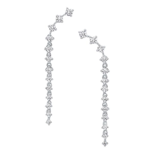 10kt White Gold Diamond Drop Earrings Don's Jewelry & Design Washington, IA