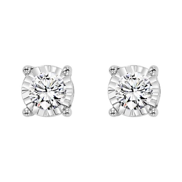 14kt White Gold .10ct Diamond Stud Earrings Don's Jewelry & Design Washington, IA