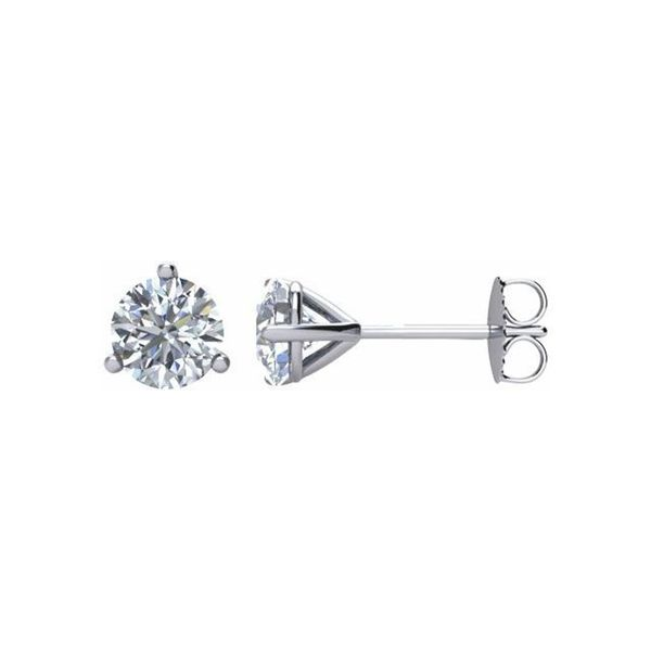 14kt White Gold 1ct Diamond Stud Earrings Don's Jewelry & Design Washington, IA